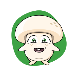 Mini mushroom growers kid mushroom character